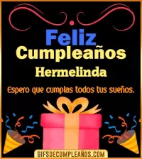 GIF Mensaje de cumpleaños Hermelinda